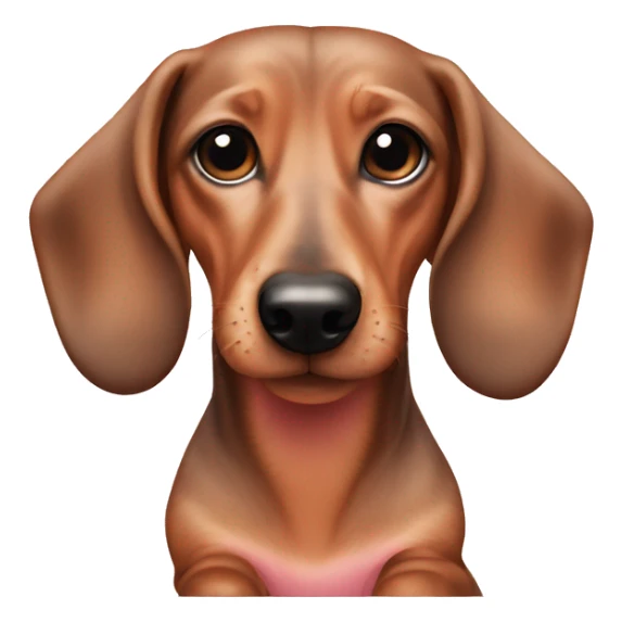 dachshund dog on side in light pink pajamas sticker