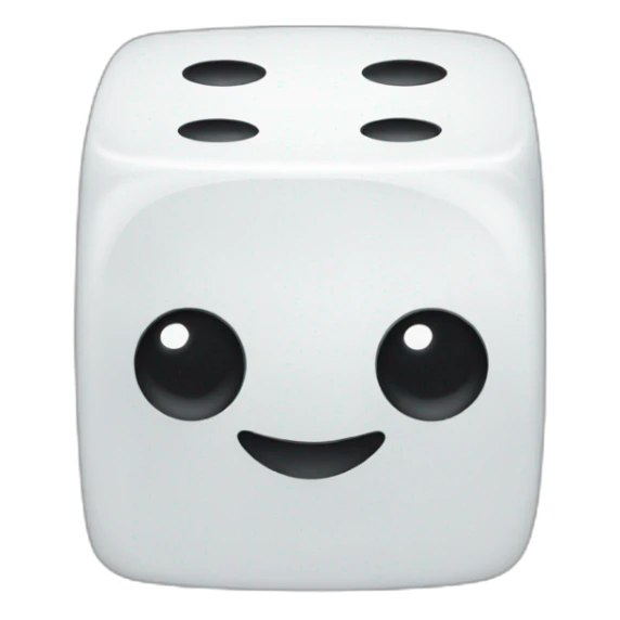 white dice with 5 3 4 on the faces sticker