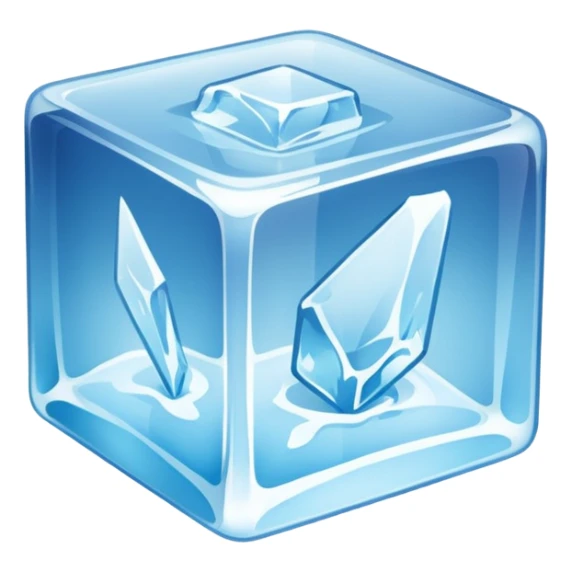 Water frozen cube emoji sticker