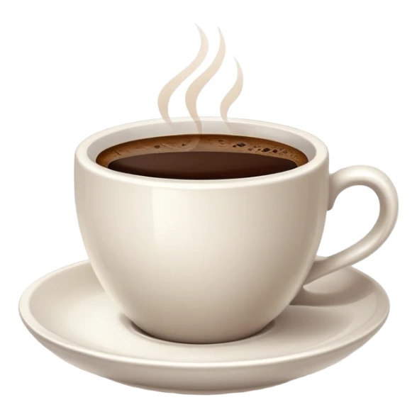 generate realistic detailed cup of coffee in 3d style sticker