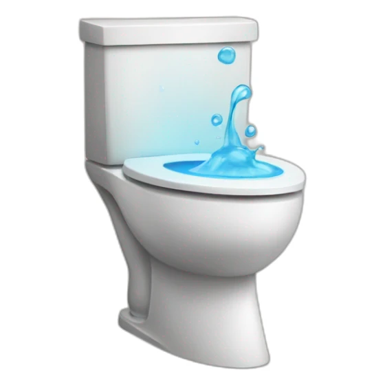 toilet with water spray emoji sticker