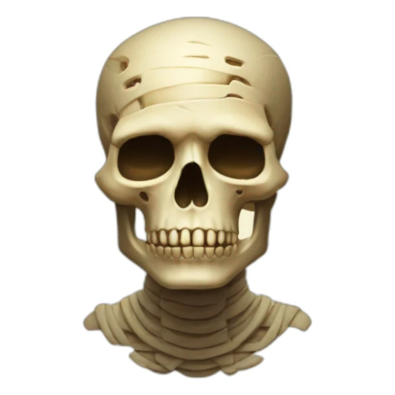 the mummy skull sticker