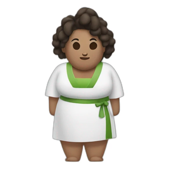 fat woman taekwondo with pimples brunette with a little dark skin sticker