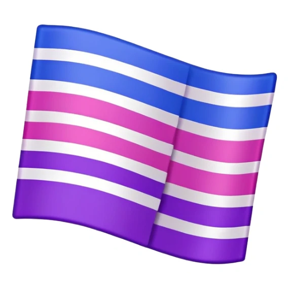 Bisexual pride flag with pink, purple, and blue horizontal stripes sticker
