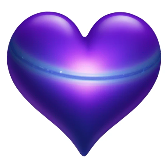 heart shaped purple blue saturn sticker