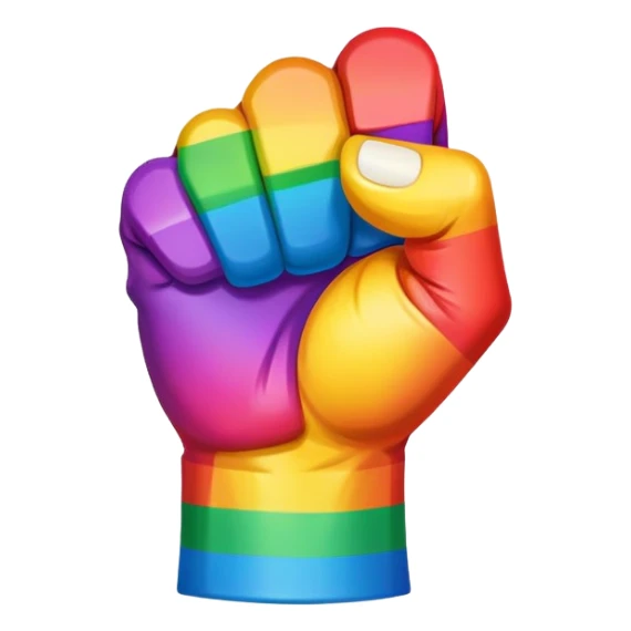 rainbow gay fist sticker