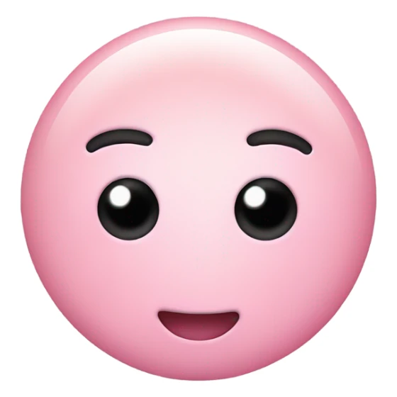 Light pink smiley with little bows on head and eyelashes  sticker