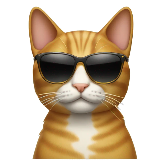 Cat with sunglasses sticker