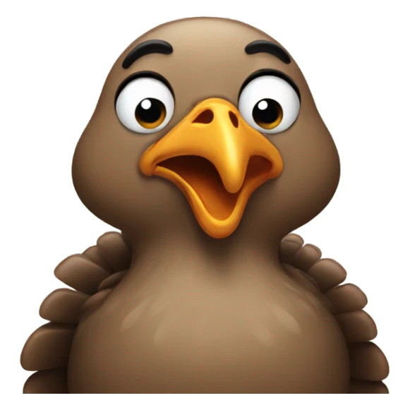 Crying turkey sticker