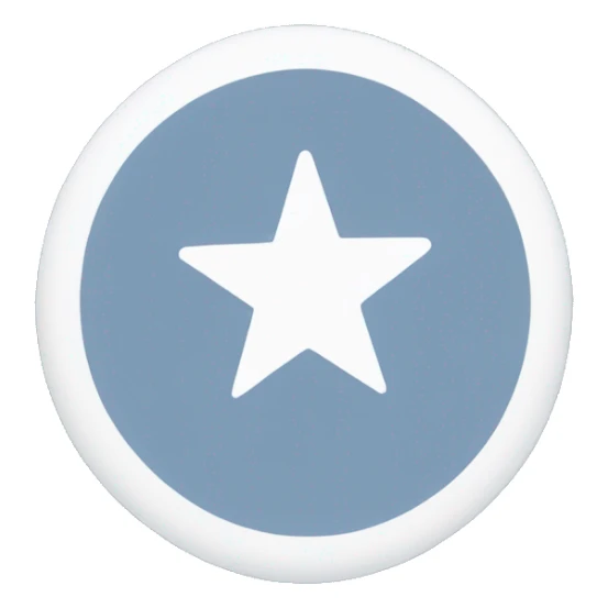 A blue circle with a white checkmark in the center, surrounded by small notches on the edges like a star. sticker