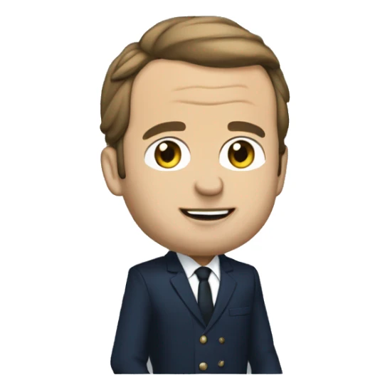 Macron qui parle au rappeur Ninho sticker