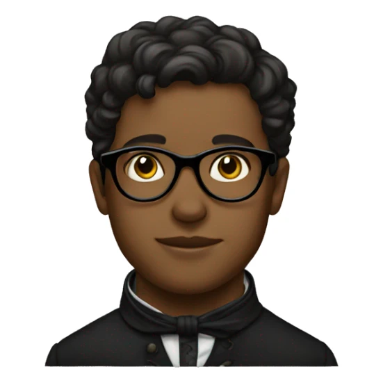 victorian young man with glasses sticker
