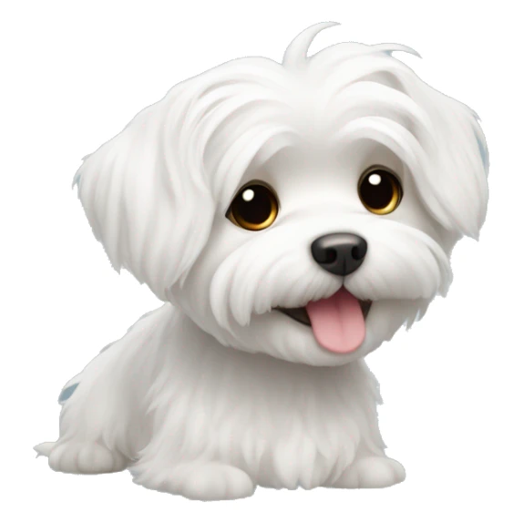 Adorable white Maltese  sticker