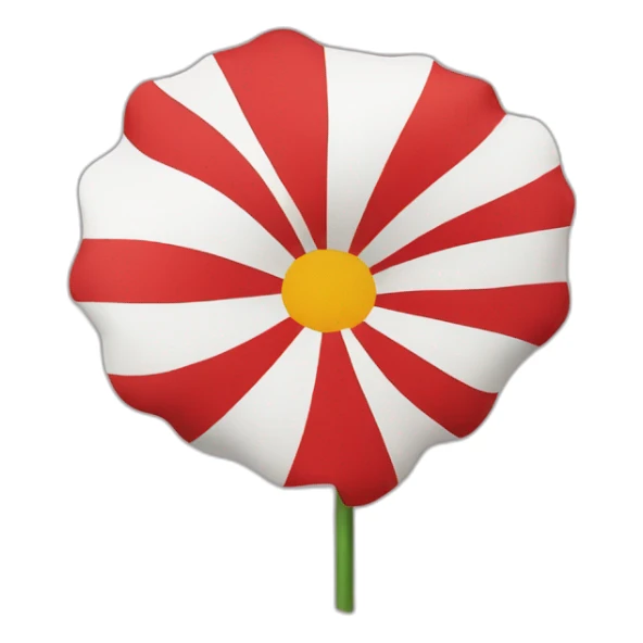 Flower flag sticker