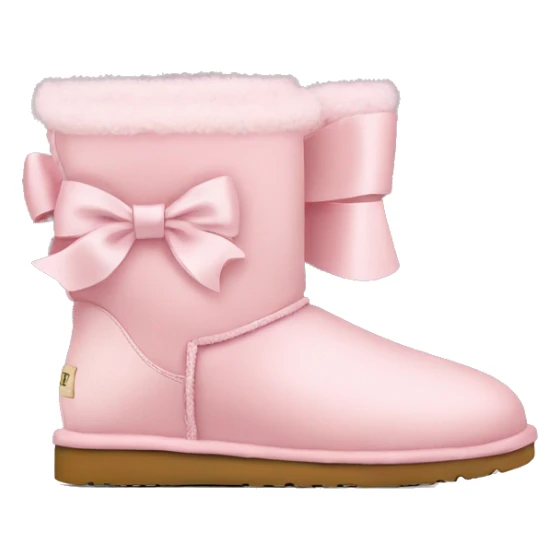 Pastel pink ugg shoes with bows  sticker