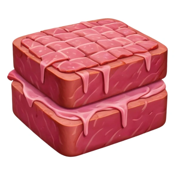 artist painting abstract SPAM meat landscape  sticker