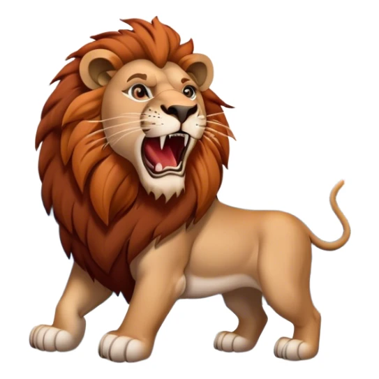 Full snow moon with lion roaring near it sticker