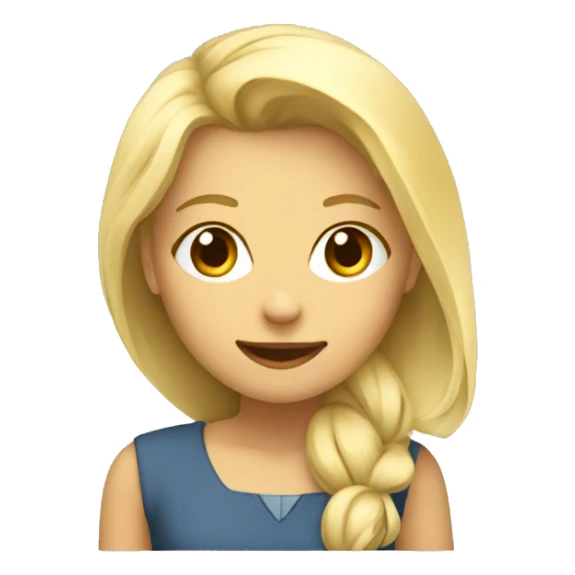 blonde girl giving feedback with a sheet of pape sticker