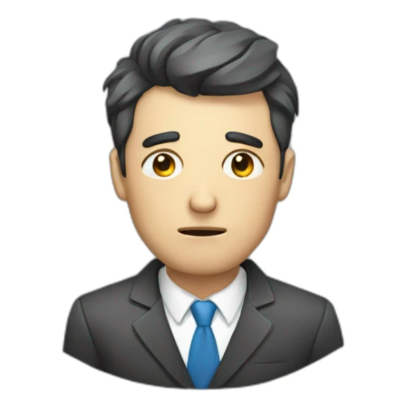 a man with aniety,depressed.business man  sticker