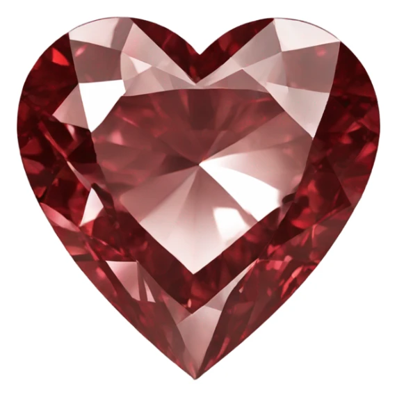 Heart shaped 56-carat red diamond sticker
