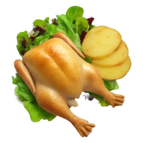 turkey potatoes and salad on a plate sticker