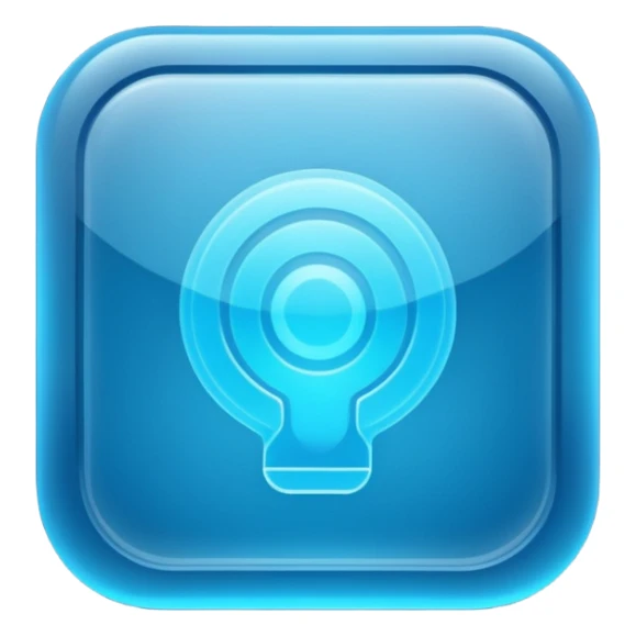 abstract futuristic matte glass transluscent text to speech generator sticker