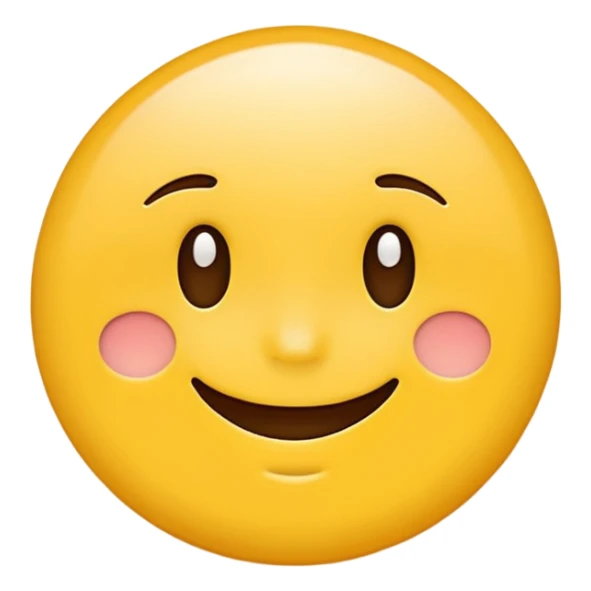 Create a hand drawn flat Smile reaction emoji for a new social media app sticker