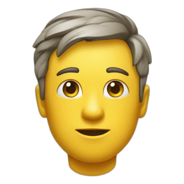 Visage jaune avec une expression du visage qui montre le désespoir sticker