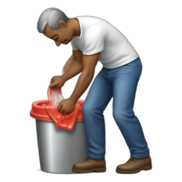 45th U.S. President washing a car with apple bottom shorts sticker