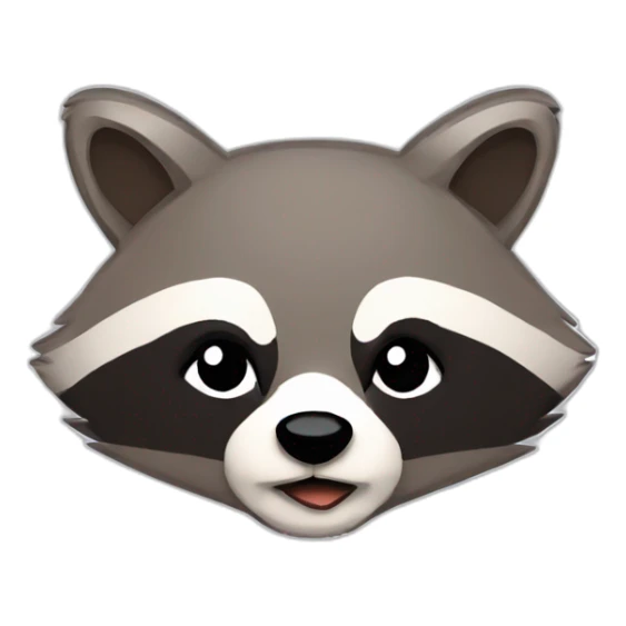 A racoon in pixel art style, showing love with hearts around him sticker