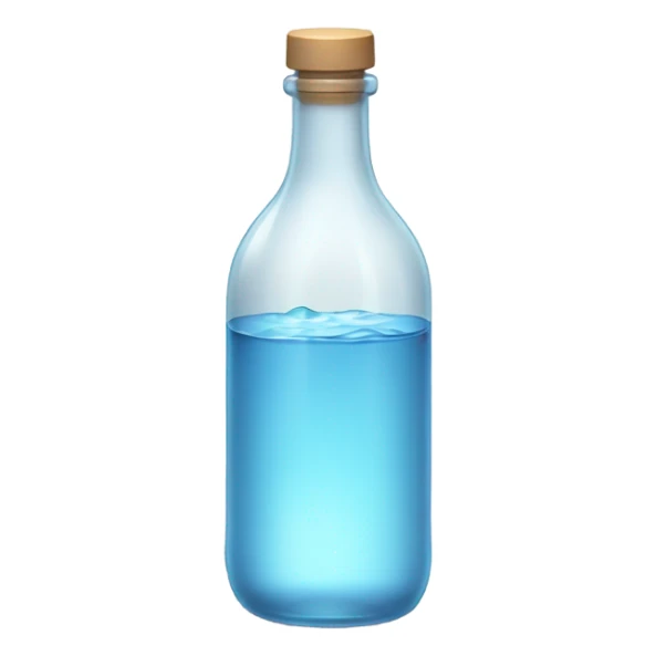 bottle that is 1/4 filled with water sticker