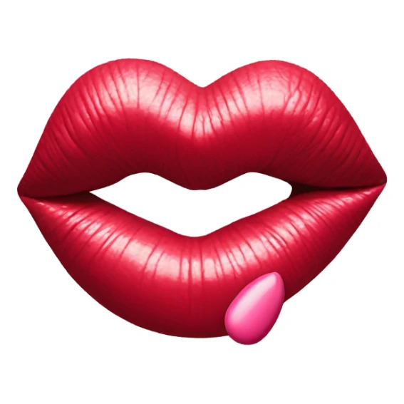 Lipstick kisses in a shape of a heart  sticker