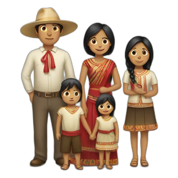 A family of peru sticker