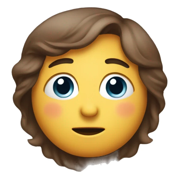 Emoji face with a soft, gentle smile expressing deep sadness and understanding; soulful eyes slightly lowered to convey empathy and inner depth sticker