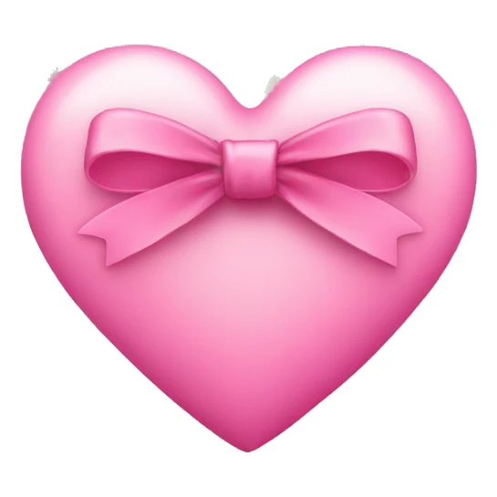 Pink heart with bow sticker