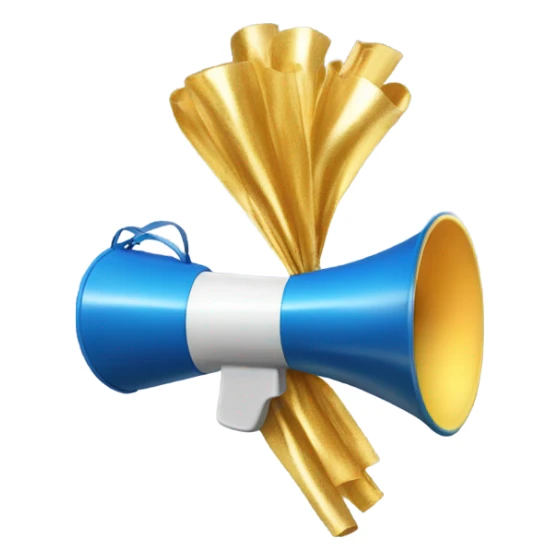 cheer poms and movie megaphone sticker