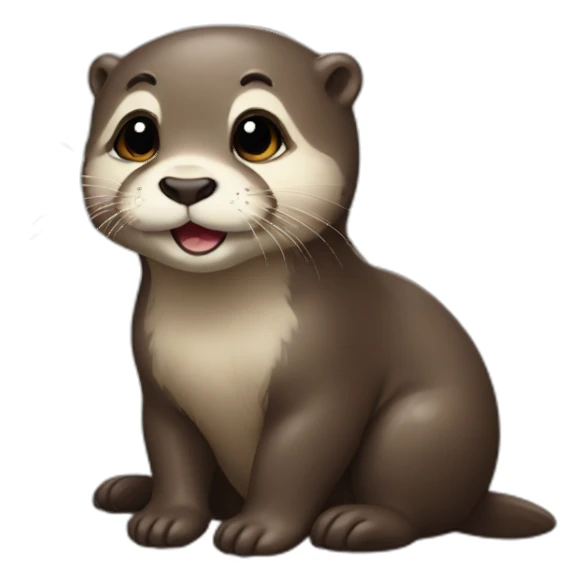 holy cute otter sticker