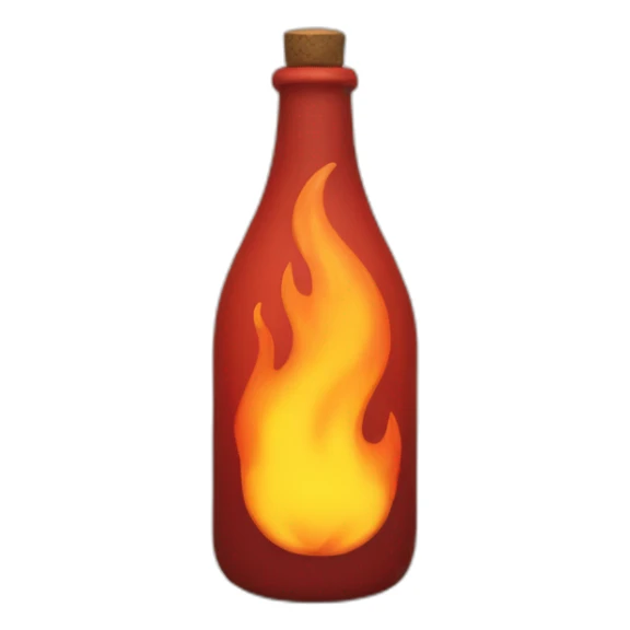 Fire from bottle  sticker