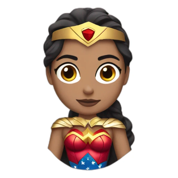 emoji with wonder women custom sticker