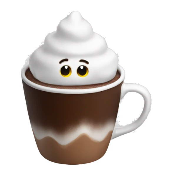 Snow on top of hot chocolate  sticker