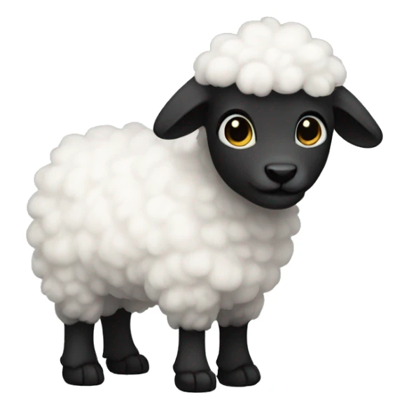 little sheepie with black face and short legs sticker