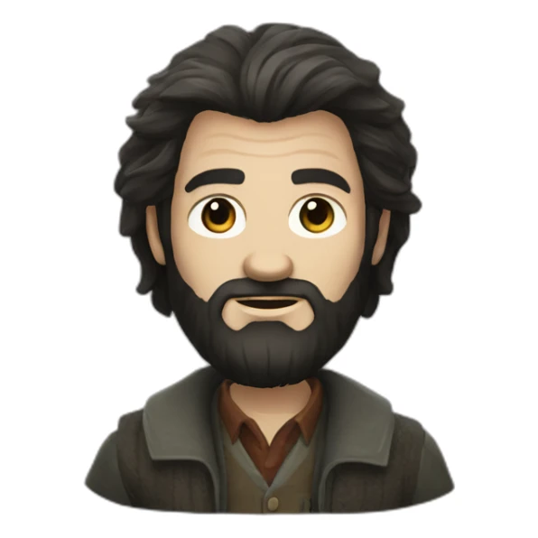 short haired Hagrid from the alan wake universe sticker