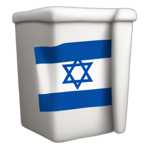 Israel flag in the mid poop sticker