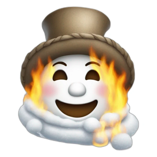 Bonhomme de neige en feu sticker