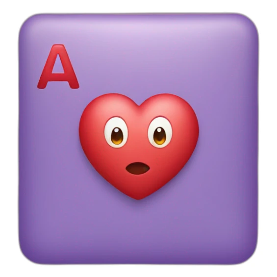 heart with the letter A in the middle sticker