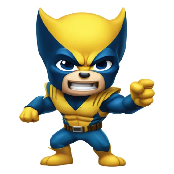 Wolverine the X-men blowing a kiss sticker