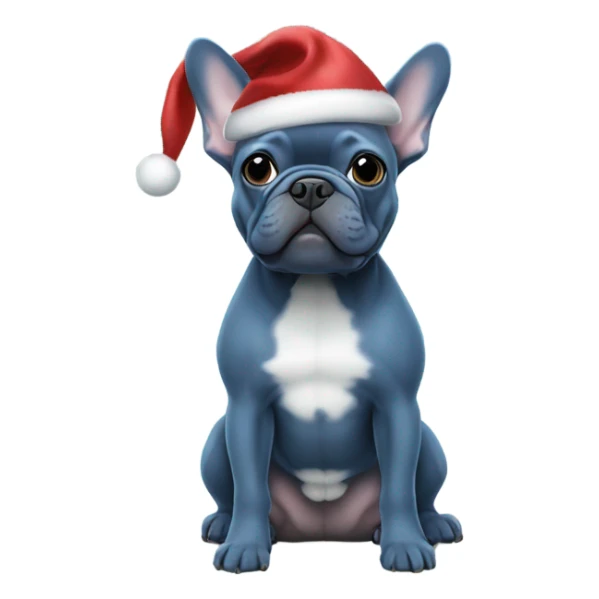 All Blue French bulldog christmas sticker