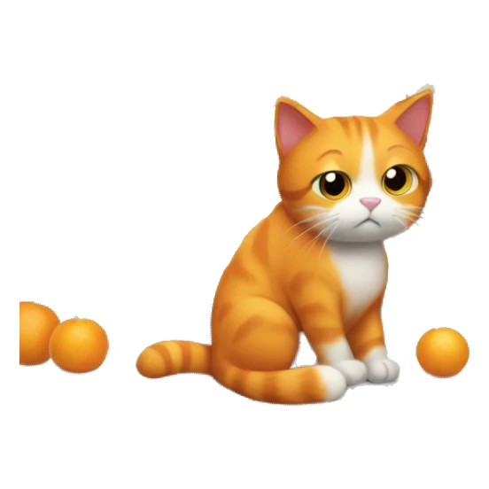 An orange cat sad putting items on a shelf in a grocery store sticker