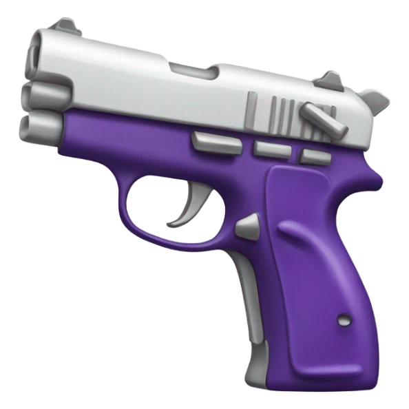A purple hand gun wrap with a white bow sticker