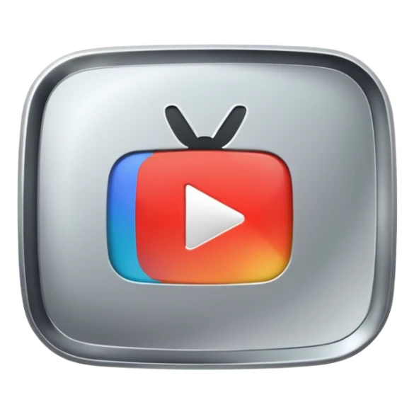 silver youtube play button sticker